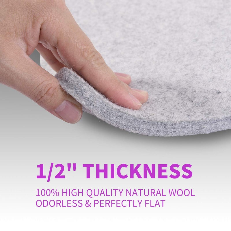 Rdutuok 17" X 24" and 10" X 10" Wool Pressing Mat 100% New Zealand Felted Wool Ironing Mat Pad Quilting Wooly Felted Iron Board for Quilter, Sewing, Quilting Supplies - Image 5